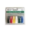 Commercial Electric 1/2 in. x 20 ft. Electric Tape, Multi-Color (6-Pack) -Commercial Electric Sales commercial electric electrical tapes 30005336 64 1000