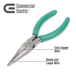 Commercial Electric 6 in. Long Nose Pliers -Commercial Electric Sales commercial electric electrician s needle nose pliers ce180831 4f 1000