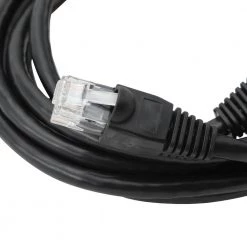 Commercial Electric 7 ft. 24/7-Gauge 8-Wire CAT6 Ethernet Cable, Black -Commercial Electric Sales commercial electric ethernet cables 342367 7 e1 1000