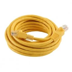 Commercial Electric 15 ft. CAT5e UTP Ethernet Cable, Yellow -Commercial Electric Sales commercial electric ethernet cables 575698 15 40 1000