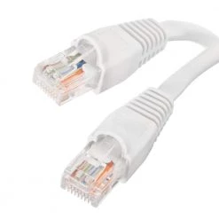Commercial Electric 3 ft. 24/7-Gauge 8-Wire CAT6 Ethernet Cable, White