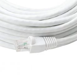 Commercial Electric 50 ft. Cat6 UTP Ethernet Cable, White -Commercial Electric Sales commercial electric ethernet cables bstc6 50 40 1000