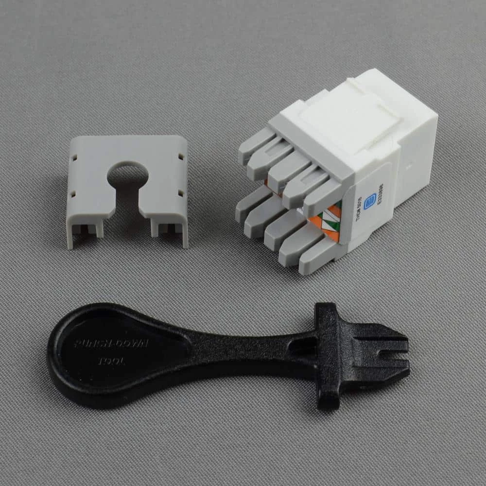 Commercial Electric Category 6 Jack - White (5-Pack) 4 Commercial Electric Category 6 Jack - White (5-Pack) - Image 2