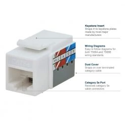 Commercial Electric Category 5e Jack - White (10-Pack) 12 Commercial Electric Category 5e Jack - White (10-Pack) -Commercial Electric Sales commercial electric jacks 5025 wh 10 a0 1000