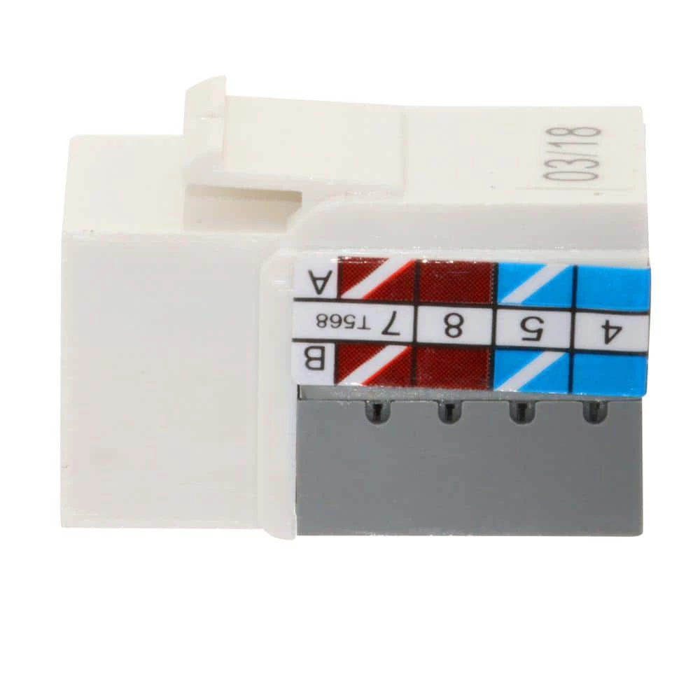 Commercial Electric Category 5e Jack - White (25-Pack) 4 Commercial Electric Category 5e Jack - White (25-Pack) - Image 2