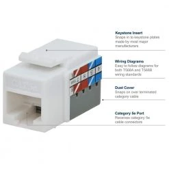 Commercial Electric Category 5e Jack - White -Commercial Electric Sales commercial electric jacks 5025 wh 44 1000