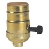 Commercial Electric 2-3/4 in. 3-Way Brass Turn Knob Lamp Socket -Commercial Electric Sales commercial electric lamp sockets 81535 64 1000