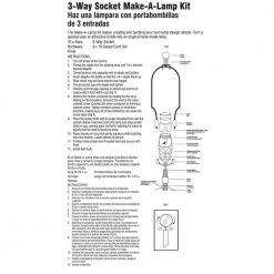 Commercial Electric Brass DIY Make-A-Lamp Kit with 3-Way Turn Knob Lamp Socket -Commercial Electric Sales commercial electric lamp sockets 81585 c3 1000