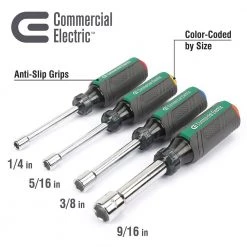 Commercial Electric 4-Piece Nut Driver -Commercial Electric Sales commercial electric nut driver sets ce180651 76 1000