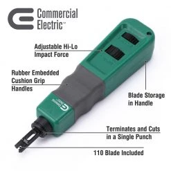 Commercial Electric Impact Punch Down Tool with 110 Blade -Commercial Electric Sales commercial electric punches nail setters ce70804 c3 1000