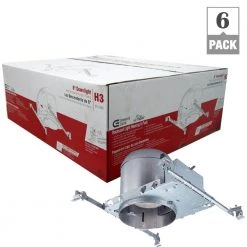 Commercial Electric 6 in. Aluminum New Construction IC Rated Recessed Can Airtight Housing (6-Pack) 14 Commercial Electric 6 in. Aluminum New Construction IC Rated Recessed Can Airtight Housing (6-Pack) -Commercial Electric Sales commercial electric recessed lighting housings cat7icata 6pk 77 1000