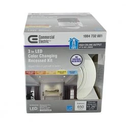 Commercial Electric Premium Downlight 3 in. 2700K - 5000K White New Construction/Remodel Recessed Integrated LED Gimbal Kit -Commercial Electric Sales commercial electric recessed lighting kits 2003031702 1f 1000