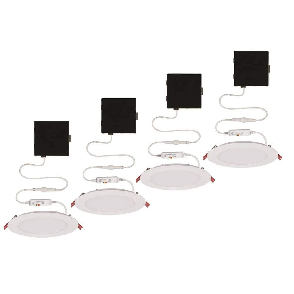 Commercial Electric Ultra Slim 6 in. Color Selectable New Construction and Remodel Canless Recessed Integrated LED Kit (4-Pack) 3 Commercial Electric Ultra Slim 6 in. Color Selectable New Construction and Remodel Canless Recessed Integrated LED Kit (4-Pack)