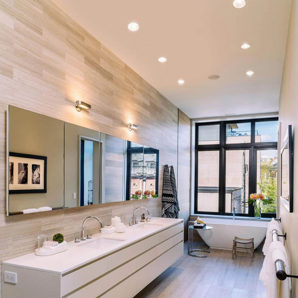 Commercial Electric 2 in. White True Baffle LED Integrated Trimless Recessed Lighting Kit 10 Commercial Electric 2 in. White True Baffle LED Integrated Trimless Recessed Lighting Kit - Image 8