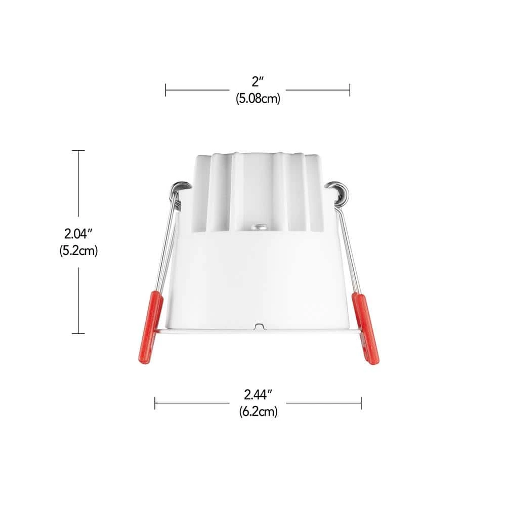 Commercial Electric 2 in. White True Baffle LED Integrated Trimless Recessed Lighting Kit 9 Commercial Electric 2 in. White True Baffle LED Integrated Trimless Recessed Lighting Kit - Image 7