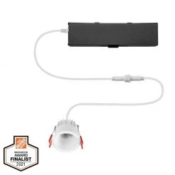 Commercial Electric 2 in. White True Baffle LED Integrated Trimless Recessed Lighting Kit