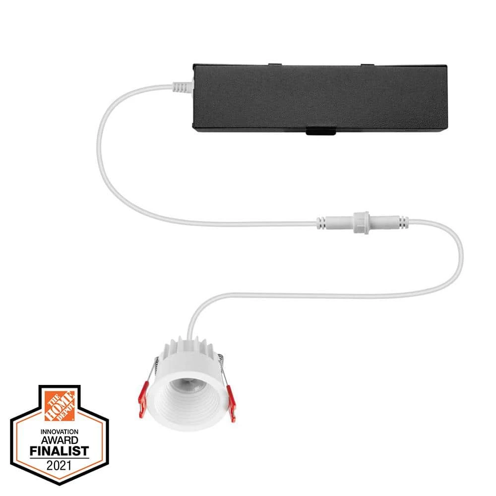 Commercial Electric 2 in. White True Baffle LED Integrated Trimless Recessed Lighting Kit 3 Commercial Electric 2 in. White True Baffle LED Integrated Trimless Recessed Lighting Kit