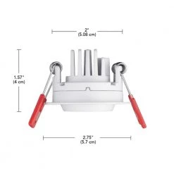 Commercial Electric 2 in. White Gimble LED Integrated Trimless Recessed Lighting Kit -Commercial Electric Sales commercial electric recessed lighting kits 91578 44 1000