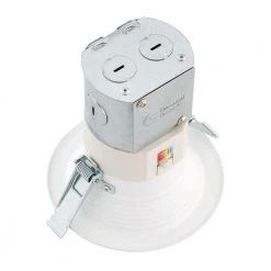 Commercial Electric Easy-Up 4 in. D Baffle Color Selectable Canless LED Recessed Kit -Commercial Electric Sales commercial electric recessed lighting kits cer407943ak50wh 66 1000