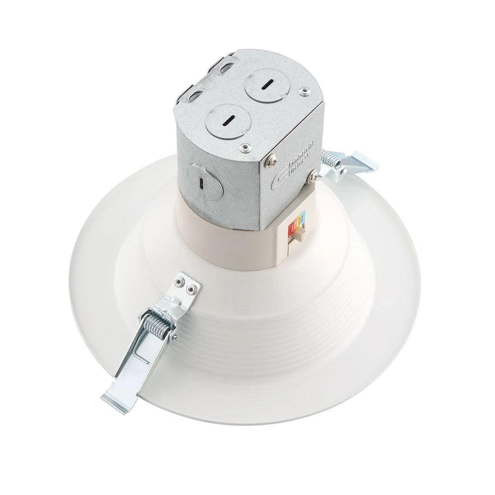 Commercial Electric Easy-Up 6 in. White Baffle Integrated LED Recessed Kit with Selectable CCT (2700K-5000K), (No Can Needed) 7 Commercial Electric Easy-Up 6 in. White Baffle Integrated LED Recessed Kit with Selectable CCT (2700K-5000K), (No Can Needed) - Image 5