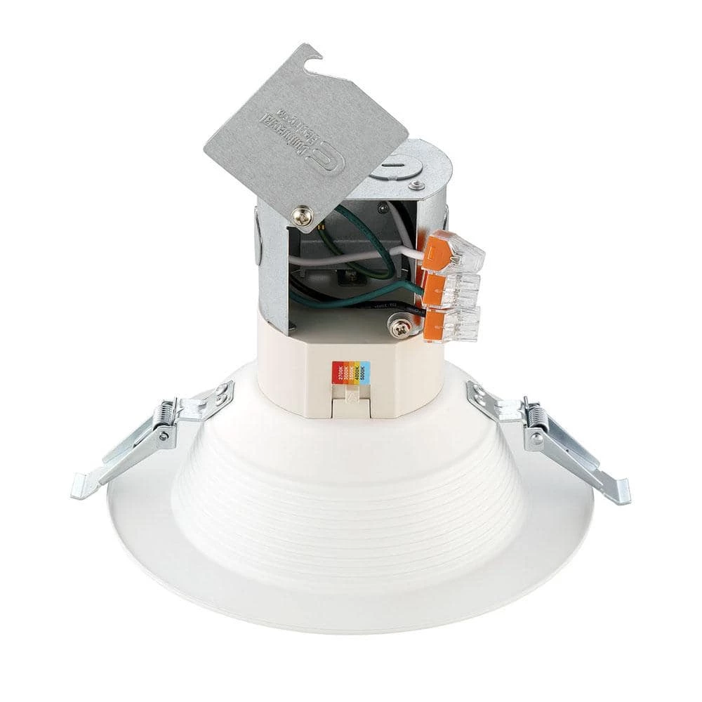 Commercial Electric Easy-Up 6 in. White Baffle Integrated LED Recessed Kit with Selectable CCT (2700K-5000K), (No Can Needed) 5 Commercial Electric Easy-Up 6 in. White Baffle Integrated LED Recessed Kit with Selectable CCT (2700K-5000K), (No Can Needed) - Image 3