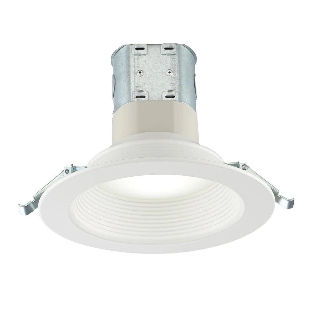 Commercial Electric Easy-Up 6 in. White Baffle Integrated LED Recessed Kit with Selectable CCT (2700K-5000K), (No Can Needed) 3 Commercial Electric Easy-Up 6 in. White Baffle Integrated LED Recessed Kit with Selectable CCT (2700K-5000K), (No Can Needed)