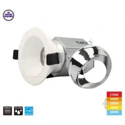 Commercial Electric 3/4 in. New Construction or Remodel White Dimmable Canless Recessed LED Kit with Adjustable Color Changing Technology -Commercial Electric Sales commercial electric recessed lighting kits nk01aa11cr1259w 4f 1000