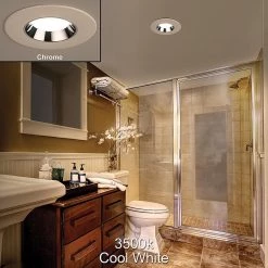 Commercial Electric 5 in./6 in. Selectable Integrated LED Recessed Trim Can Light with 4 Interchangeable Trims 950 Lumens Dimmable (8-Pack) -Commercial Electric Sales commercial electric recessed lighting trims 53198101 8pk 44 1000