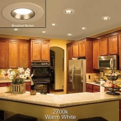 Commercial Electric 5 in./6 in. Selectable Integrated LED Recessed Trim Can Light with 4 Interchangeable Trims 950 Lumens Dimmable (8-Pack) -Commercial Electric Sales commercial electric recessed lighting trims 53198101 8pk 4f 1000