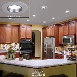 Commercial Electric 5 in./6 in. Selectable Integrated LED Recessed Trim Can Light with 4 Interchangeable Trims 950 Lumens Dimmable (8-Pack) -Commercial Electric Sales commercial electric recessed lighting trims 53198101 8pk 76 1000