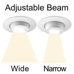 Commercial Electric 6 in. 3000K Integrated LED Recessed Trim Gimbal Light with Adjustable Beam Angle and Bulb Direction 670 Lumens (8 Pack) -Commercial Electric Sales commercial electric recessed lighting trims 53803111 8pk a0 1000