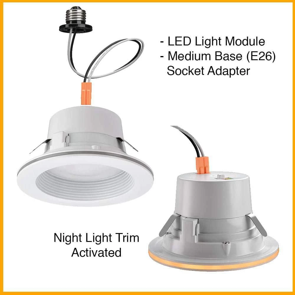 Commercial Electric 6 in. Color Selectable CCT Integrated LED Recessed Light Trim with Night Light Feature Downlight 670 Lumens (12-Pack) 8 Commercial Electric 6 in. Color Selectable CCT Integrated LED Recessed Light Trim with Night Light Feature Downlight 670 Lumens (12-Pack) - Image 6