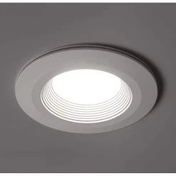 Commercial Electric 6 in. Selectable CCT Integrated LED Recessed Light Trim with Night Light Feature 670 Lumens 11-Watt Dimmable -Commercial Electric Sales commercial electric recessed lighting trims 53804101 44 1000