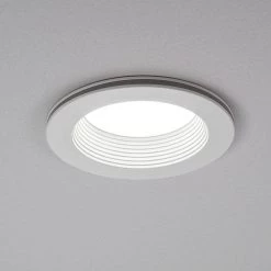 Commercial Electric 4 in. Color Selectable CCT Integrated LED Recessed Light Trim with Night Light Feature 625 Lumens Dimmable -Commercial Electric Sales commercial electric recessed lighting trims 53805101 1f 1000