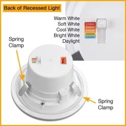 Commercial Electric 4 in. Color Selectable CCT Integrated LED Recessed Light Trim with Night Light Feature 625 Lumens Dimmable -Commercial Electric Sales commercial electric recessed lighting trims 53805101 c3 1000