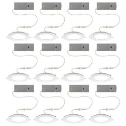 Commercial Electric Ultra Slim 6 in. Canless Color Selectable CCT Integrated LED Recessed Light Trim Downlight 900 Lumens (12-Pack)