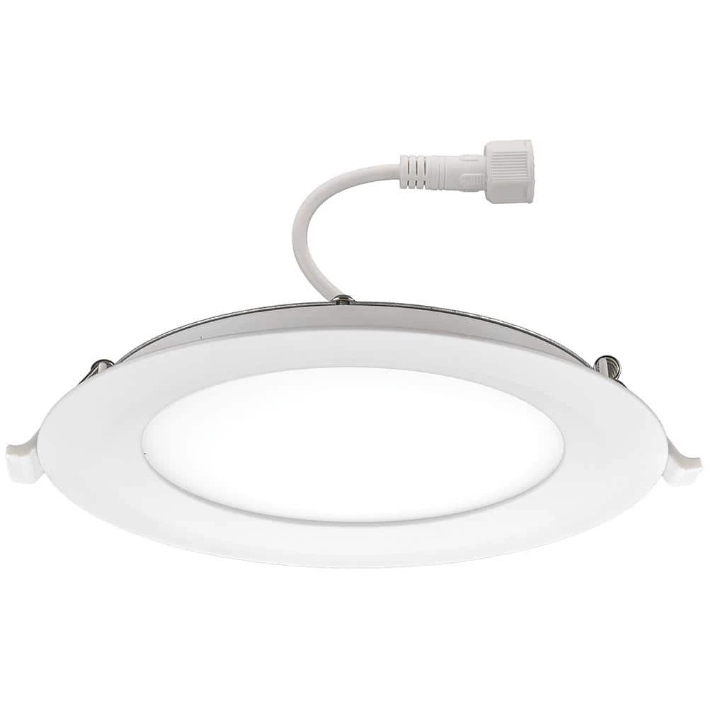 Commercial Electric Ultra-Slim 6 in. Canless Selectable CCT Integrated LED Recessed Light Trim Downlight Wet Rated 900 Lumens (12-Pack) 10 Commercial Electric Ultra-Slim 6 in. Canless Selectable CCT Integrated LED Recessed Light Trim Downlight Wet Rated 900 Lumens (12-Pack) - Image 8