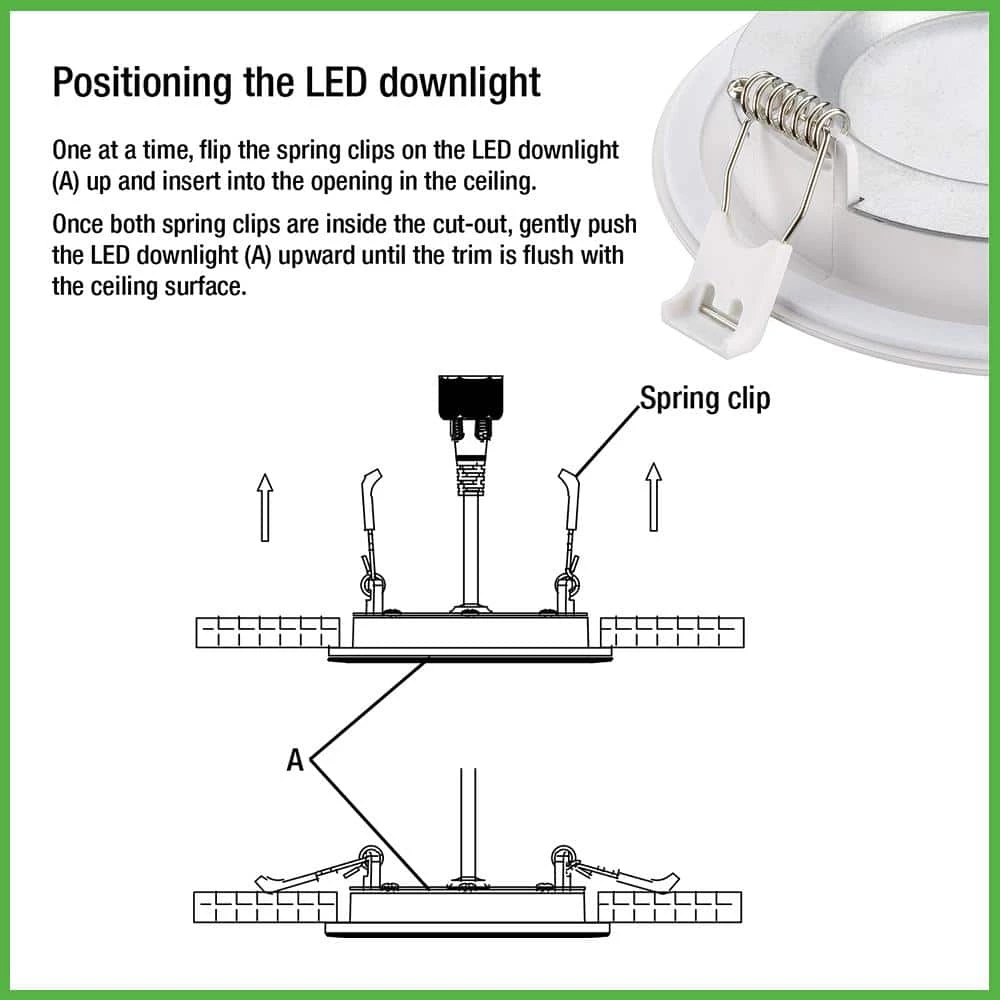 Commercial Electric Ultra-Slim 6 in. Canless Selectable CCT Integrated LED Recessed Light Trim Downlight Wet Rated 900 Lumens (12-Pack) 8 Commercial Electric Ultra-Slim 6 in. Canless Selectable CCT Integrated LED Recessed Light Trim Downlight Wet Rated 900 Lumens (12-Pack) - Image 6