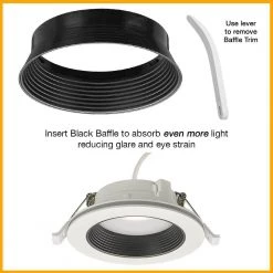 Commercial Electric 4 in. Canless Color Selectable Integrated LED Recessed Light Trim w/ Night Light Reduces Eye Glare 650 Lumens (4-Pack) 19 Commercial Electric 4 in. Canless Color Selectable Integrated LED Recessed Light Trim w/ Night Light Reduces Eye Glare 650 Lumens (4-Pack) -Commercial Electric Sales commercial electric recessed lighting trims 53822101 4pk 1d 1000
