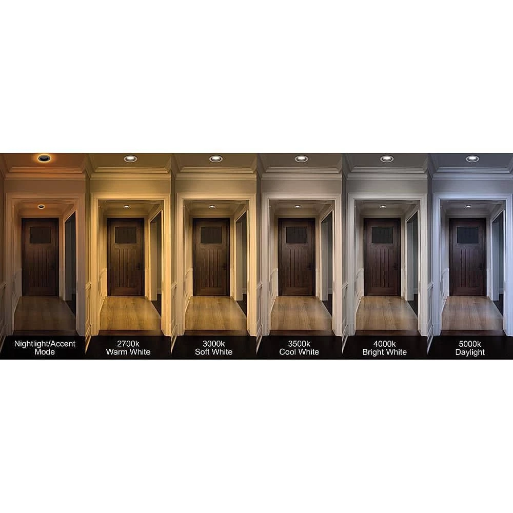 Commercial Electric 4 in. Canless Color Selectable Integrated LED Recessed Light Trim w/ Night Light Reduces Eye Glare 650 Lumens (4-Pack) 12 Commercial Electric 4 in. Canless Color Selectable Integrated LED Recessed Light Trim w/ Night Light Reduces Eye Glare 650 Lumens (4-Pack) - Image 10