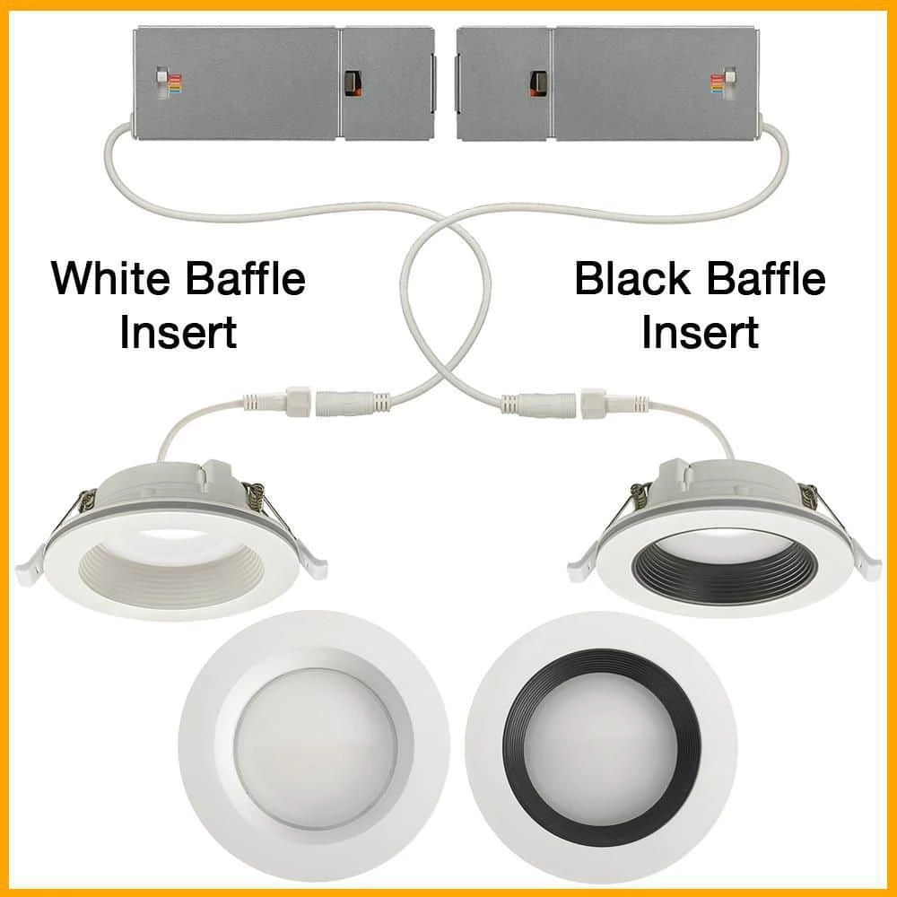 Commercial Electric 4 in. Canless Color Selectable Integrated LED Recessed Light Trim w/ Night Light Reduces Eye Glare 650 Lumens (4-Pack) 13 Commercial Electric 4 in. Canless Color Selectable Integrated LED Recessed Light Trim w/ Night Light Reduces Eye Glare 650 Lumens (4-Pack) - Image 11