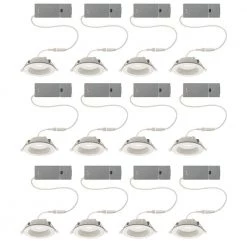 Commercial Electric 6 in. Canless Color Selectable Integrated LED Recessed Light Trim w/ Night Light Reduces Eye Glare 900 Lumens (12-Pack) 26 Commercial Electric 6 in. Canless Color Selectable Integrated LED Recessed Light Trim w/ Night Light Reduces Eye Glare 900 Lumens (12-Pack) -Commercial Electric Sales commercial electric recessed lighting trims 53823101 12pk fa 1000