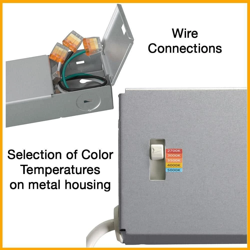 Commercial Electric 6 in. Canless Color Selectable Integrated LED Recessed Light Trim w/ Night Light Reduces Eye Glare 900 Lumens 11 Commercial Electric 6 in. Canless Color Selectable Integrated LED Recessed Light Trim w/ Night Light Reduces Eye Glare 900 Lumens - Image 9