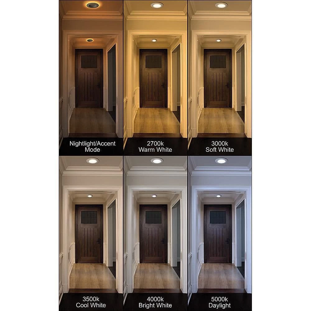 Commercial Electric 6 in. Canless Color Selectable Integrated LED Recessed Light Trim w/ Night Light Reduces Eye Glare 900 Lumens 12 Commercial Electric 6 in. Canless Color Selectable Integrated LED Recessed Light Trim w/ Night Light Reduces Eye Glare 900 Lumens - Image 10