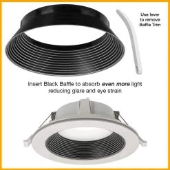 Commercial Electric 6 in. Canless Color Selectable Integrated LED Recessed Light Trim w/ Night Light Reduces Eye Glare 900 Lumens (4-Pack) 19 Commercial Electric 6 in. Canless Color Selectable Integrated LED Recessed Light Trim w/ Night Light Reduces Eye Glare 900 Lumens (4-Pack) -Commercial Electric Sales commercial electric recessed lighting trims 53823101 4pk 1d 1000