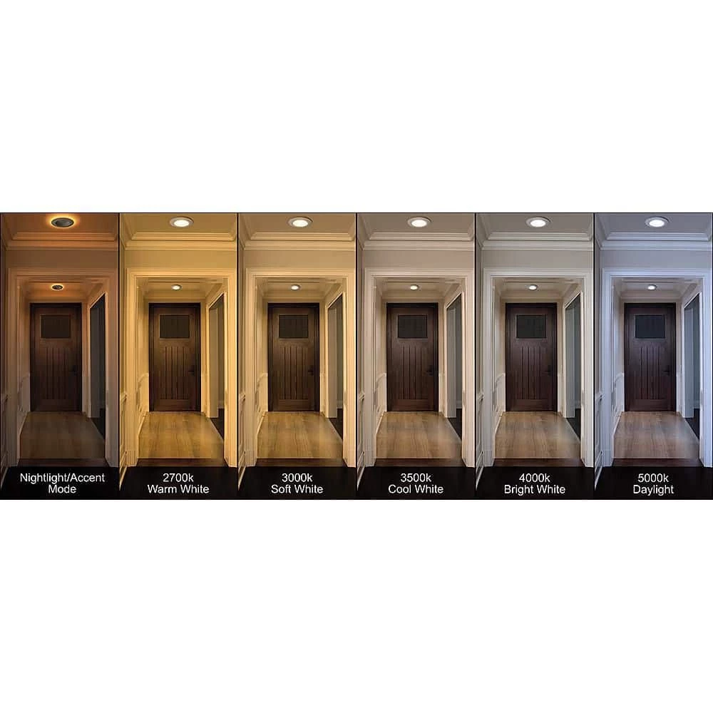 Commercial Electric 6 in. Canless Color Selectable Integrated LED Recessed Light Trim w/ Night Light Reduces Eye Glare 900 Lumens (4-Pack) 12 Commercial Electric 6 in. Canless Color Selectable Integrated LED Recessed Light Trim w/ Night Light Reduces Eye Glare 900 Lumens (4-Pack) - Image 10