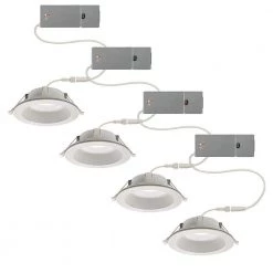 Commercial Electric 6 in. Canless Color Selectable Integrated LED Recessed Light Trim w/ Night Light Reduces Eye Glare 900 Lumens (4-Pack) 26 Commercial Electric 6 in. Canless Color Selectable Integrated LED Recessed Light Trim w/ Night Light Reduces Eye Glare 900 Lumens (4-Pack) -Commercial Electric Sales commercial electric recessed lighting trims 53823101 4pk fa 1000