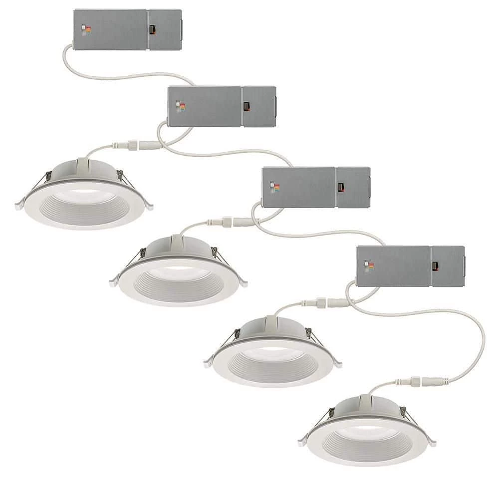 Commercial Electric 6 in. Canless Color Selectable Integrated LED Recessed Light Trim w/ Night Light Reduces Eye Glare 900 Lumens (4-Pack) 14 Commercial Electric 6 in. Canless Color Selectable Integrated LED Recessed Light Trim w/ Night Light Reduces Eye Glare 900 Lumens (4-Pack) - Image 12