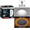 Commercial Electric 6 in. Canless Color Selectable Integrated LED Recessed Light Trim w/ Night Light Reduces Eye Glare 900 Lumens (8-Pack) -Commercial Electric Sales commercial electric recessed lighting trims 53823101 8pk 64 1000