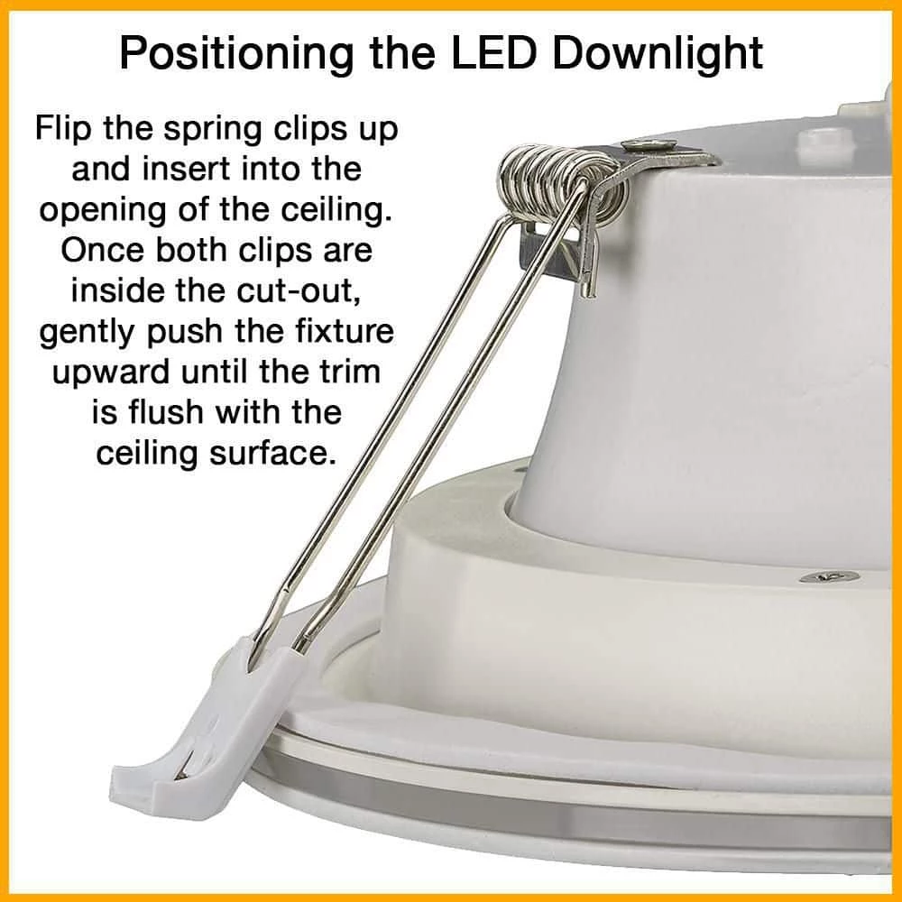 Commercial Electric 6 in. Canless Color Selectable Integrated LED Recessed Light Trim w/ Night Light Reduces Eye Glare 900 Lumens (8-Pack) 10 Commercial Electric 6 in. Canless Color Selectable Integrated LED Recessed Light Trim w/ Night Light Reduces Eye Glare 900 Lumens (8-Pack) - Image 8